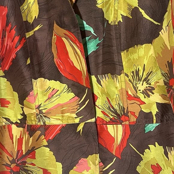 Coldwater Creek Women’s Open Front Blazer Jacket Size XL 100% Silk Floral - Picture 9 of 10